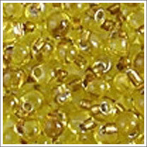 dpf-43 Sparkle Metallic Gold Lined Yellow 3.4mm 3" Tube Approx. 13 grams - Beads Gone Wild
