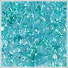 dpf-46 Sparkle Aqua Green Lined Aqua 3.4mm 3" Tube Approx. 13 grams - Beads Gone Wild
