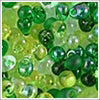 mix-10 Ever Green Mix 3.4mm 3" Tube Approx. 13 grams - Beads Gone Wild