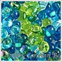 mix-16 Electric Blue Lagoon Mix 3.4mm 3" Tube Approx. 13 grams - Beads Gone Wild
