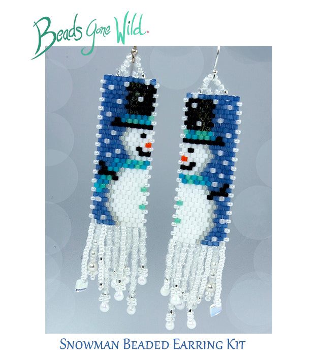 Snowman 2020 Beaded Earring Kit - Beads Gone Wild