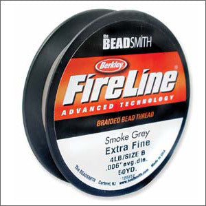Smokey Grey Fire Line Thread4lb extra fine 125yds. - Beads Gone Wild
