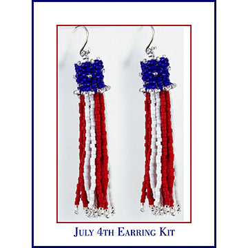 4th of July Beaded Earring Kit