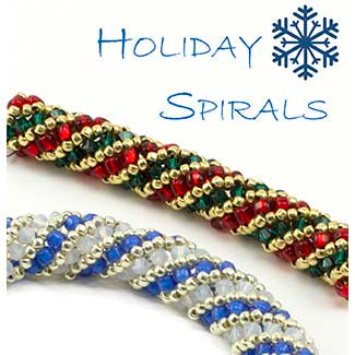 Holiday Spiral Bead Weaving Bracelet Kit