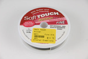 Soft Touch Silver Fine diameter .014in. length 30ft. - Beads Gone Wild
