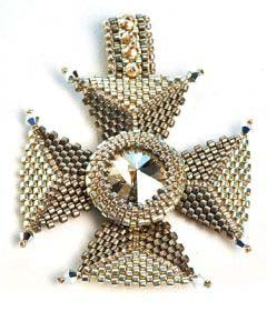 Cross of the Crown Pendant Bead Weaving Kit