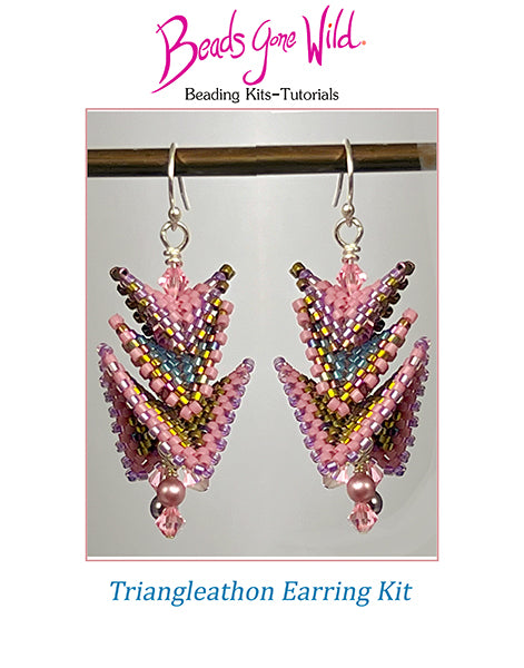 Triangleathon Beaded Earring Kit Mauve