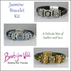 Jasmine Leather and Beaded Bracelet Kit